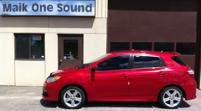 Toyota Matrix 2013 with professional window tint in North Bay